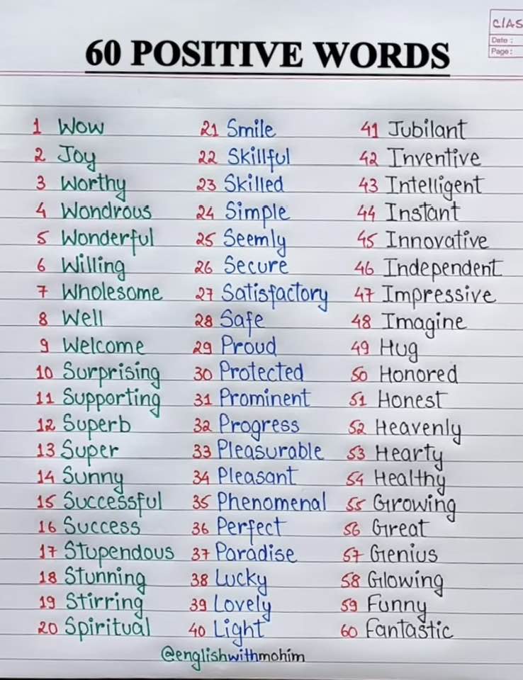 60PositiveWords